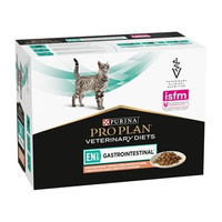 PURINA Pro Plan Veterinary Diets Feline EN ST/OX Gastrointestinal Z Łososiem - mokra karma dla kota z problemami trawiennymi - saszetka 10x85g