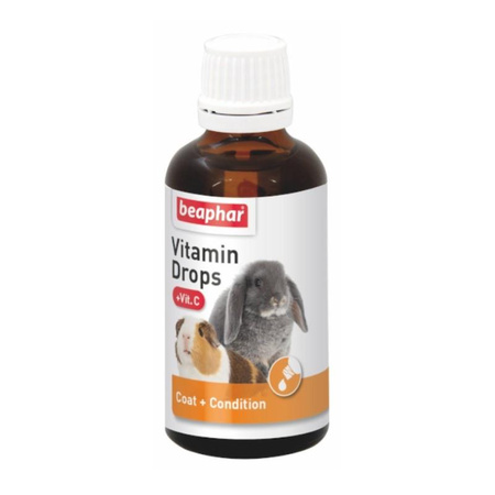 BEAPHAR Vitamin Drops + Vit C - preparat witaminowy dla gryzoni 50ml