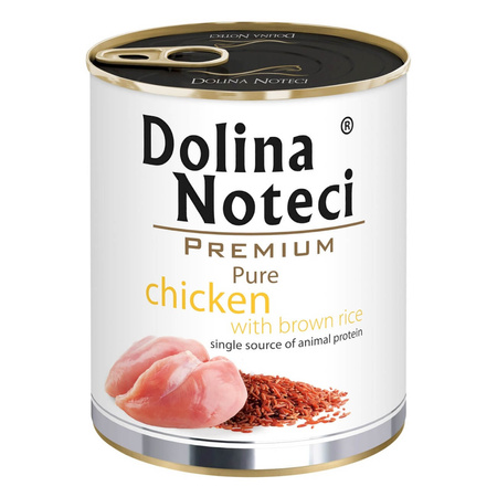 DOLINA NOTECI Premium Pure Kurczak Z Ryżem - mokra karma dla psa - puszka 800g