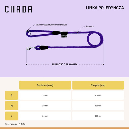 CHABA Smycz Linka Fioletowa 14mm/130cm