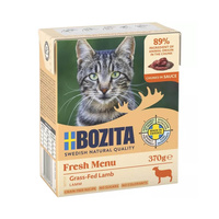 BOZITA Fresh Menu kawałki z jagnięciną w sosie - mokra karma dla kota - kartonik 370g