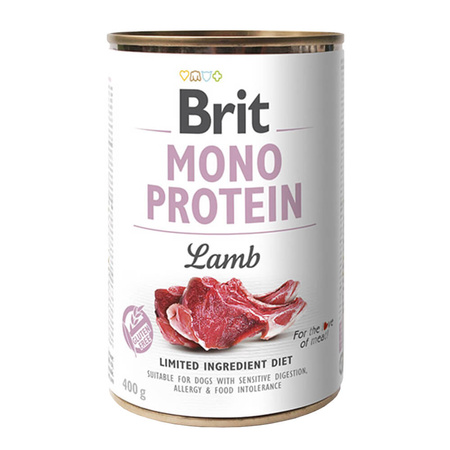 BRIT Mono Protein Lamb - mokra karma dla psa - puszka 400g