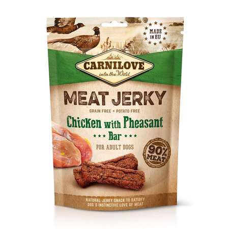 CARNILOVE Jerky Chicken With Pheasant Bar - przysmak dla psa 100g