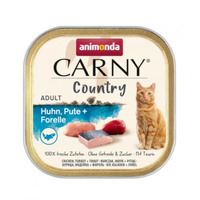 ANIMONDA Carny Country Cat Kurczak Z Indykiem I Pstrągiem - mokra karma dla kota - miseczka 100g