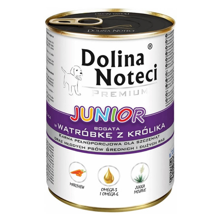 DOLINA NOTECI Premium Junior Żołądki Z Kurczaka - mokra karma dla psa - puszka 400g