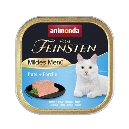 ANIMONDA Vom Feinsten Mild Menu Indyk Z Pstrągiem - mokra karma dla kota - miseczka 100g