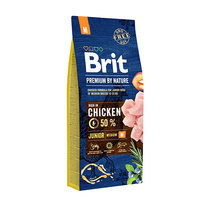 BRIT Premium By Nature Junior  M - sucha karma dla psa 15kg