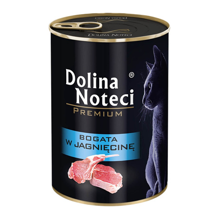 DOLINA NOTECI Premium Łosoś Jagnięcina - mokra karma dla kota - puszka 24 x 400g