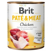 BRIT Pate&Meat Chicken - mokra karma dla psa - puszka 800g