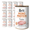 BRIT Mono Protein Turkey  - mokra karma dla psa - puszka 12 x 400g