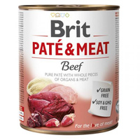 BRIT Pate&Meat Beef - mokra karma dla psa - puszka 800g