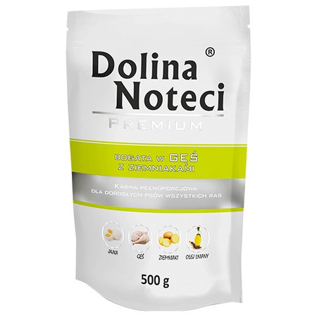 DOLINA NOTECI Premium - mokra karma dla psa z gęsią i ziemniakami - saszetka 500g