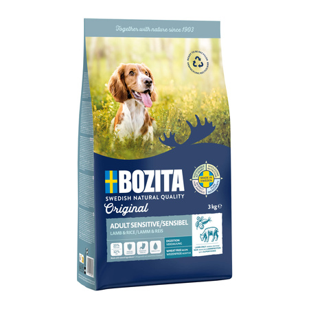 BOZITA Original Adult Sensitive Digestion Lamb & Rice - sucha karma dla psa 3kg