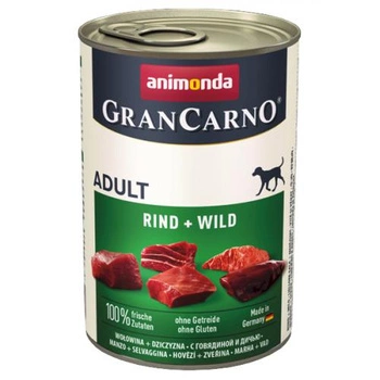 ANIMONDA GranCarno Adult - mokra karma dla psa - wołowina z dzikiem - puszka 400g