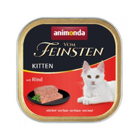 ANIMONDA Vom Feinsten Kitten - mokra karma dla kota - wołowina - miseczka 100g