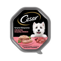 CESAR Teryna klasyczna z delikatną cielęciną i drobiem - mokra karma dla psa - tacka 150g