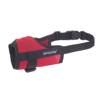 AMIPLAY Muzzles Air - Kaganiec dla dużego psa sportowy czerwony - rozmiar XL