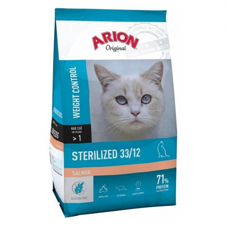 ARION Original Cat Sterilised Salmon - sucha karma dla kota sterylizowanego 7,5kg