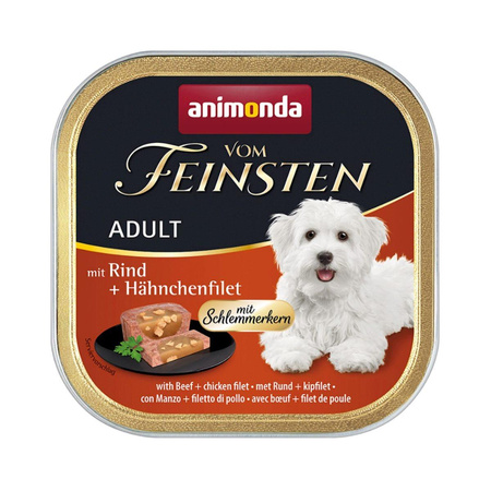 ANIMONDA Vom Feinsten Gourmet Wołowina Filet Kurczaka karma dla psa 150g