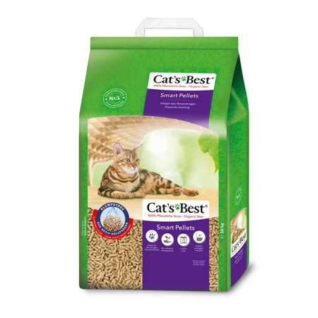 CAT'S BEST Smart Pellet - żwirek drewniany zbrylający dla kota 20l / 10kg - USZKODZONY