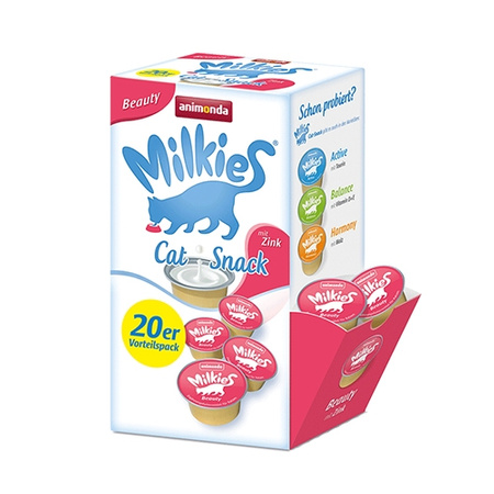 ANIMONDA Milkies Beauty - napój mleczny dla kota - display 20x15g