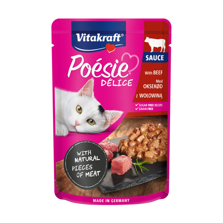 VITAKRAFT Poesie Deli Souce Wołowina - mokra karma dla kota - saszetka 85g