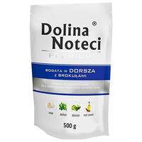 DOLINA NOTECI Premium - mokra karma dla psa z dorszem i brokułem - saszetka 500g