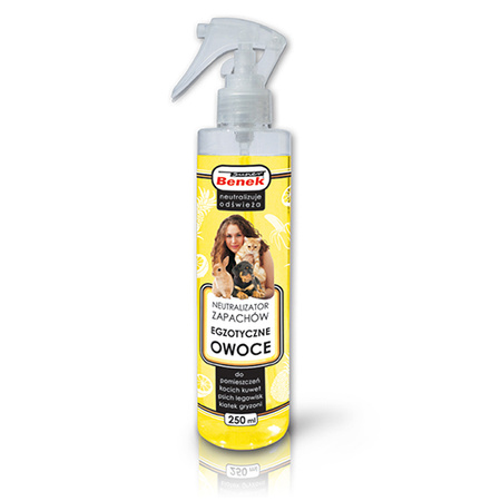 BENEK neutralizator zapachów do klatki kuwety w sprayu - egzotyczne owoce 250ml