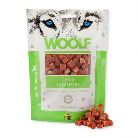 WOOLF Snack Lamb Chunkies - przysmak dla psa 100g