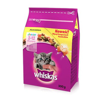 WHISKAS Junior Z Kurczakiem - sucha karma dla kota - opakowanie 300g