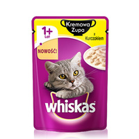 WHISKAS Zupa Kremowa Z Kurczakiem - mokra karma dla kota - saszetka 85g