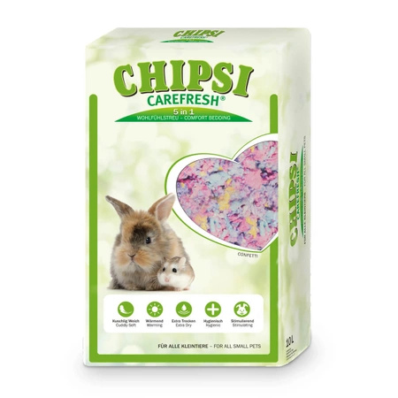 CHIPSI Carefresh Confetti - naturalna podściółka dla gryzoni i królików 10l - USZKODZONY