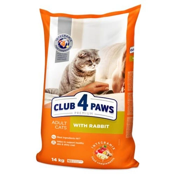 CLUB 4 PAWS Adult Z Królikiem - sucha karma dla kota 14kg