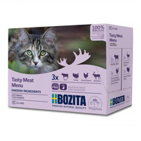 BOZITA Cat Multibox Meat Menu W Sosie - mokra karma dla kota - saszetka 12x85g