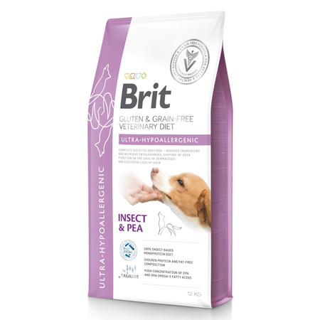 BRIT Gluten & Grain-Free Veterinary Diet Ultra Hypoallergenic - sucha karma dla psa 12kg