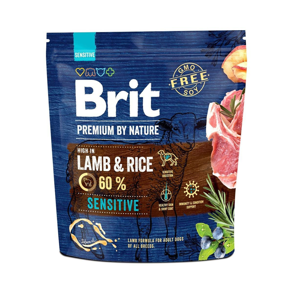 Brit Premium By Nature Sensitive Lamb & Rice 1 kg - sucha karma dla psów z jagnięciną i ryżem 1kg Dostawa GRATIS od 95 zł + super okazje